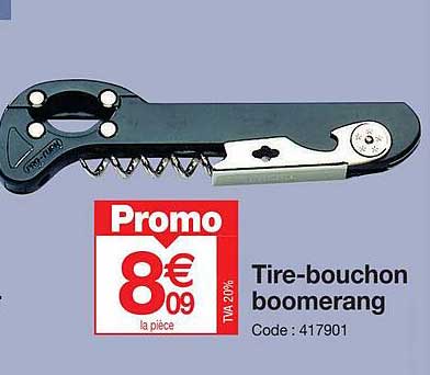 tire-bouchon boomerang