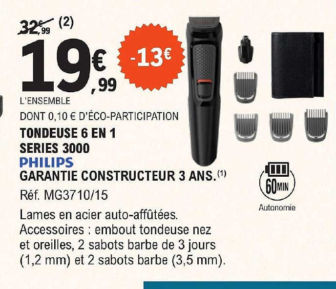 tondeuse 6 en 1 series 3000