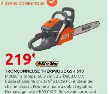 tronçonneuse thermique gsh 510 oleo-mac