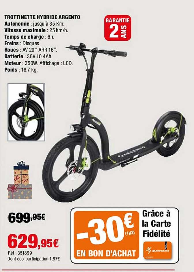 trottinette hybride argento