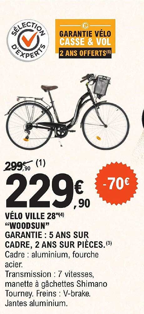 vélo ville 28" "woodsun"