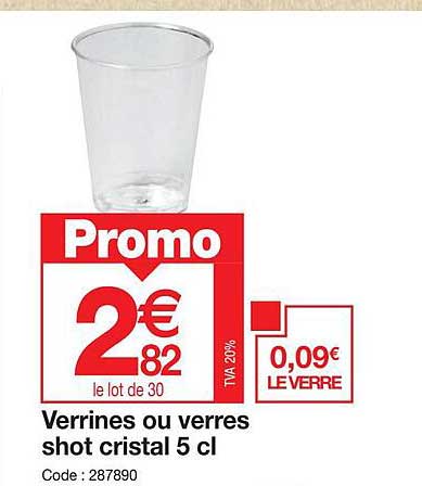Verrines Ou Verres Shot Cristal 5 Cl