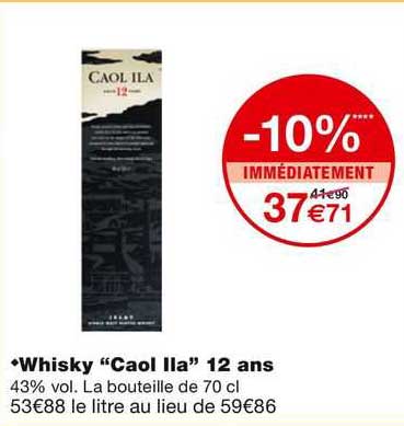 whisky "caol ila" 12 ans