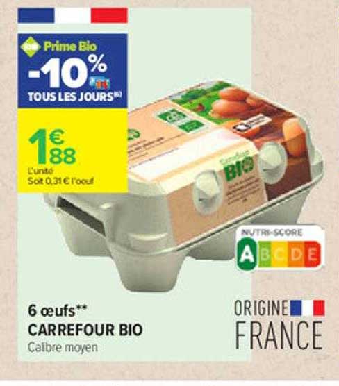 6 Oeufs** Carrefour Bio