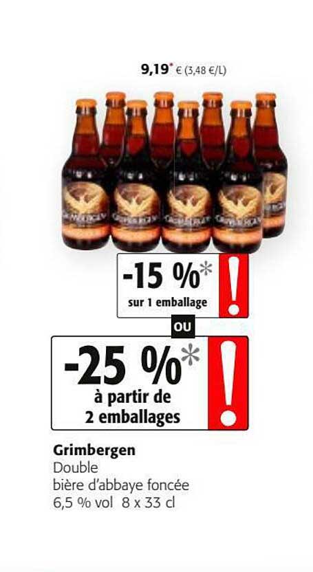 bière d'abbaye foncée double grimbergen