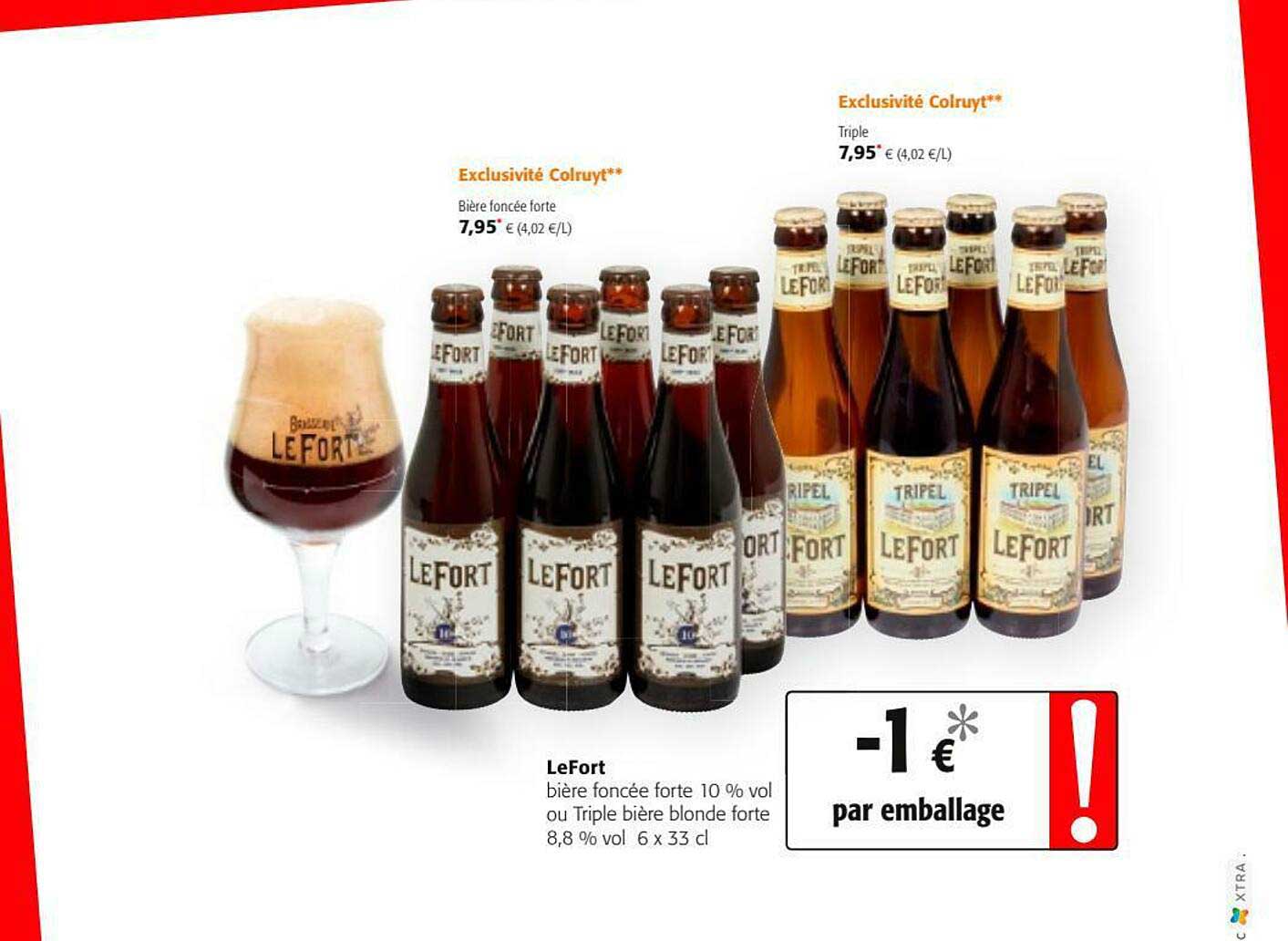 bière foncée forte ou triple bière blonde forte leFort