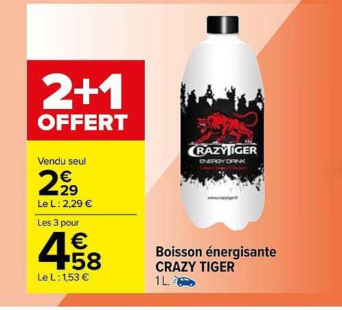 boisson énergisante crazy tiger