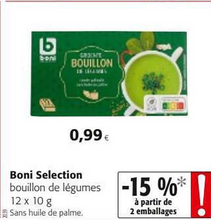 Bouillon De Légumes Boni Sélection