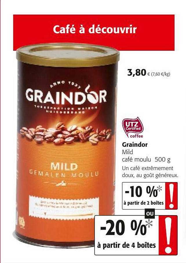 café moulu graindor mild
