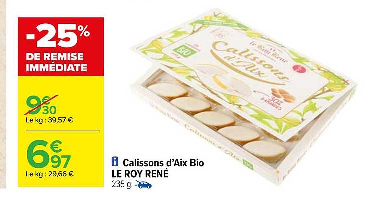 calissons d'aix bio le roy rené