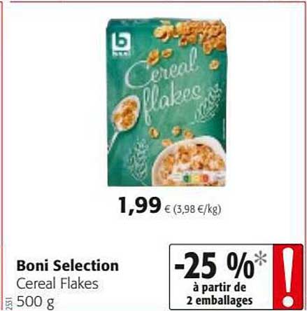 céréal flakes boni sélection