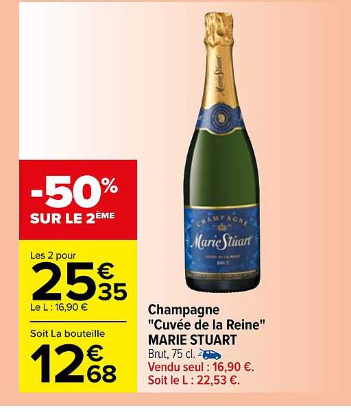 champagne "cuvée de la reine" marie stuart