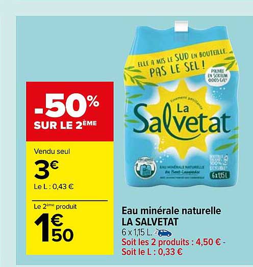 Eau Minérale Naturelle La Salvetat