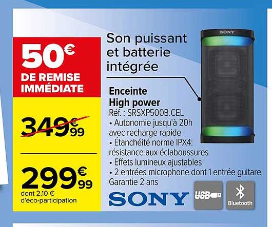 enceinte high power sony