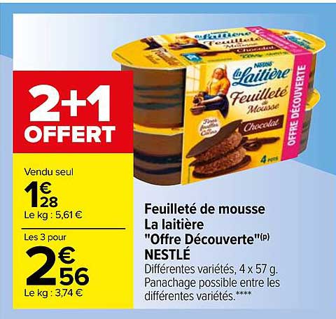 Feuilleté De Mousse La Laitière "offre Découverte" Nestlé
