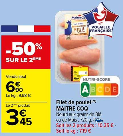 filet de poulet maitre coq