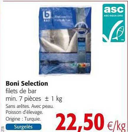Filets De Bar Boni Sélection