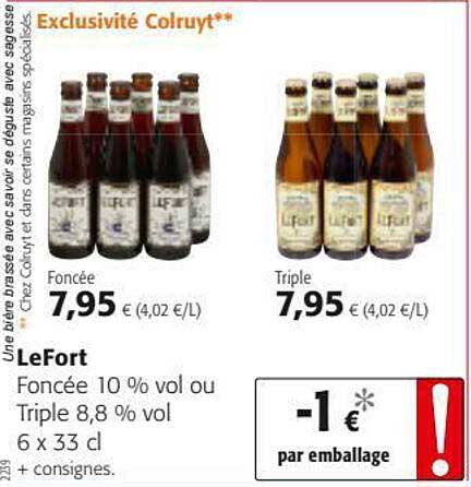 foncée 10% vol ou triple 8,8% vol.