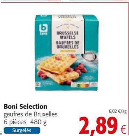 gaufres de bruxelles boni sélection