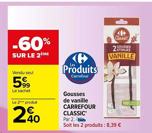 gousses de vanille carrefour classic'
