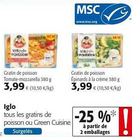 Gratins De Poisson Ou Green Cuisine Iglo
