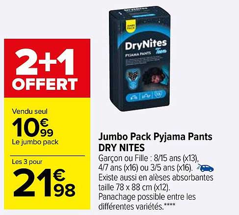 Jumbo Pack Pyjama Pants Dry Nites