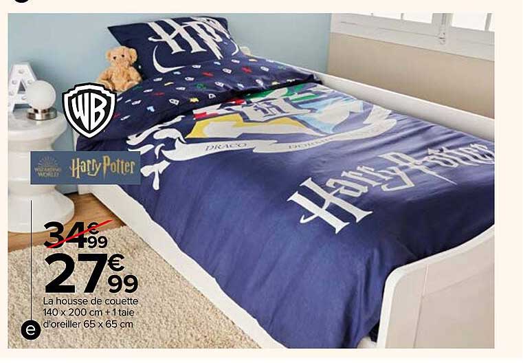 la housse de couette 140 x 200 cm + 1 taie d'oreiller 65 x 65 cm