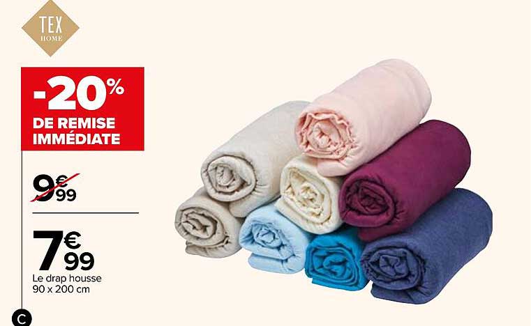 Le Drap Housse 90 X 200 Cm