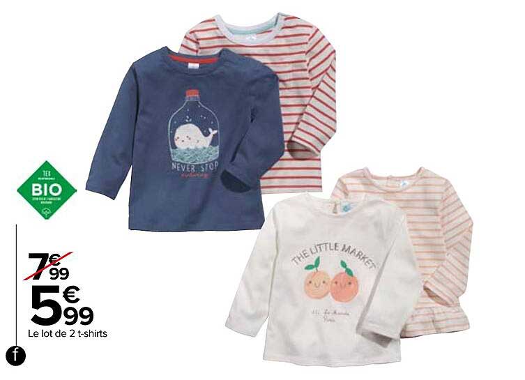 Le Lot De 2 T-shirts