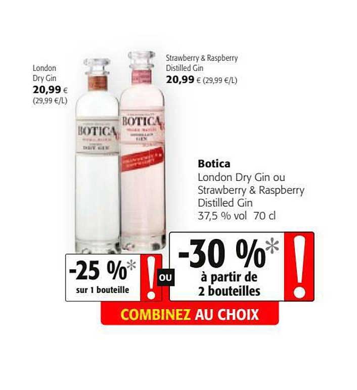 london dry gin ou strawberry & raspberry botica