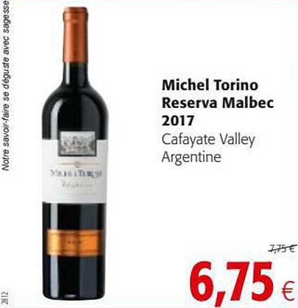 michel torino reserva malbec 2017 cafayate valley argentine