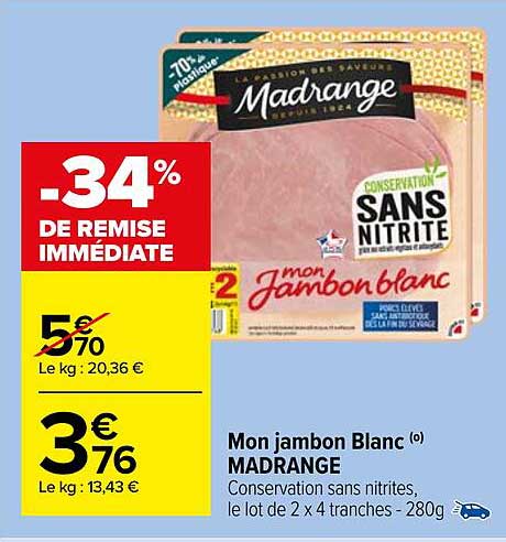mon jambon blanc madrange