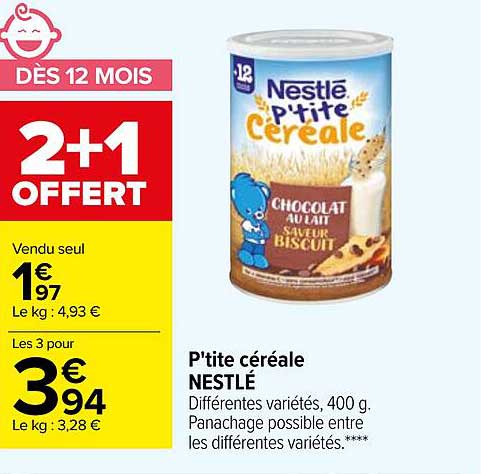 p'tite céréale nestlé
