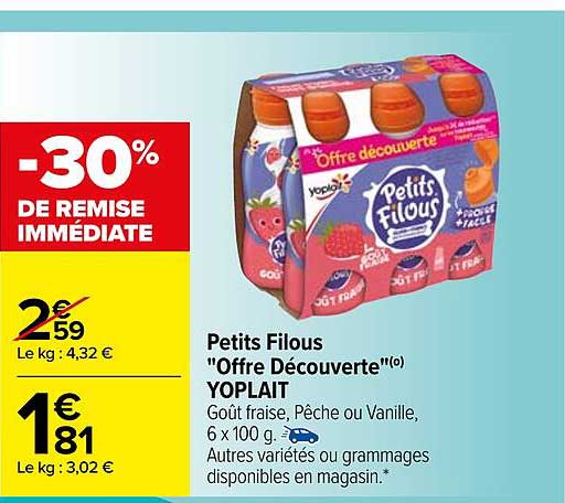 Petits Filous "offre Découverte" Yoplait