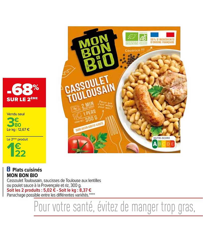 plats cuisinés mon bon bio