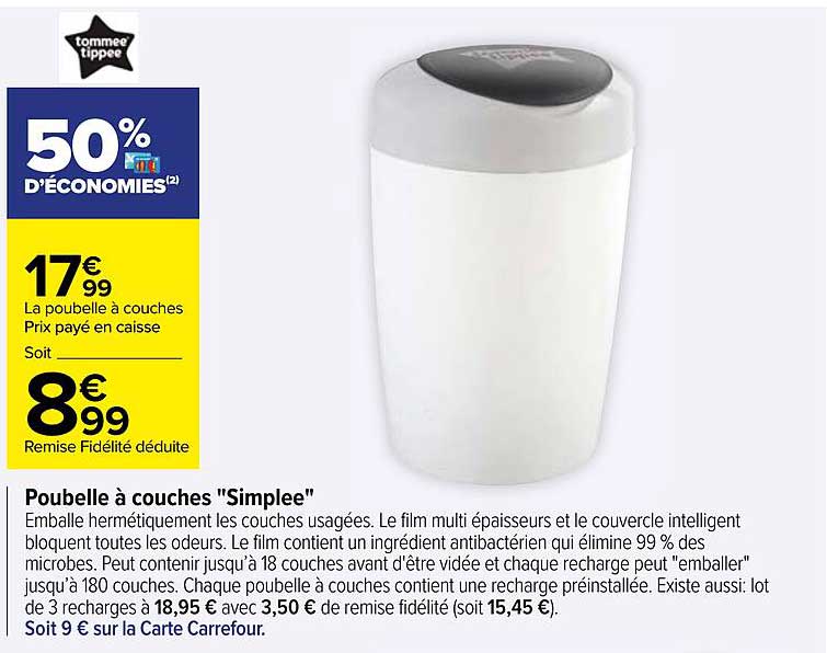 poubelle à couches "simplee"