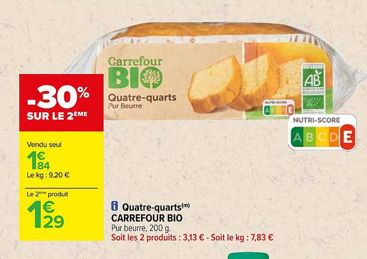 quatre-quarts carrefour bio