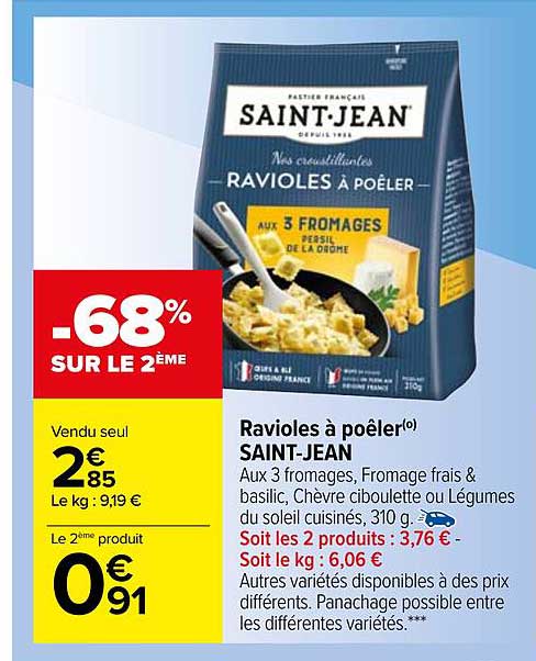 ravioles à poêler saint-jean