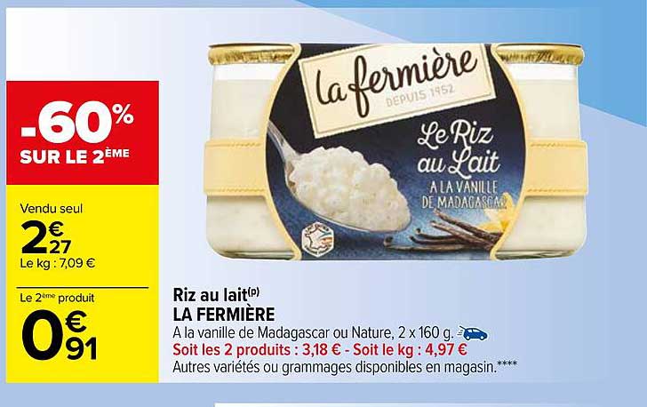 Riz Au Lait La Fermière