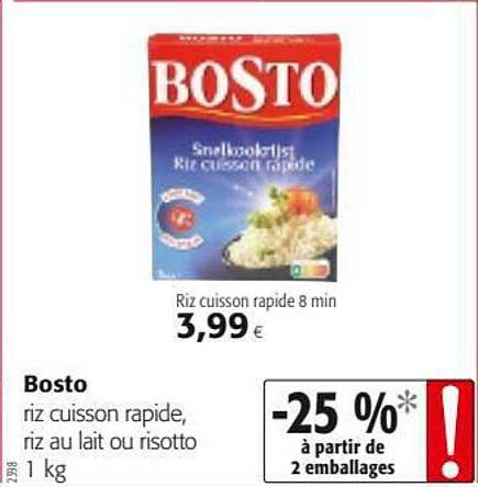 Riz Cuisson Rapide, Riz Au Lait Ou Risotto Bosto