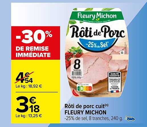 rôti de porc cuit fleury michon
