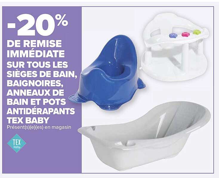 sièges de bain, baignoires, anneaux de bain et pots antidérapants tex baby