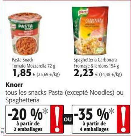 Snacks Pasta Ou Spaghetteria Knorr