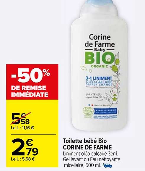 Toilette Bébé Bio Corine De Farme