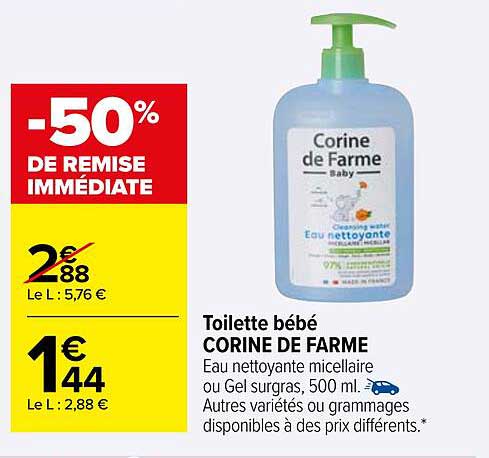 toilette bébé corine de farme