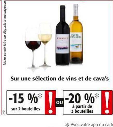 une sélection de vins et de cava's