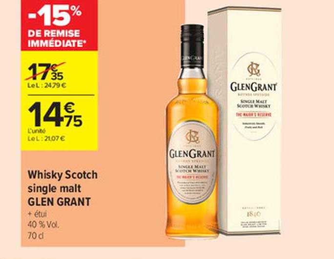 whisky scotch single malt glen grant