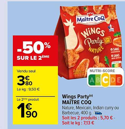 wings party maître coq