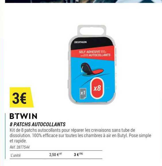 8 Patchs Autocollants Btwin