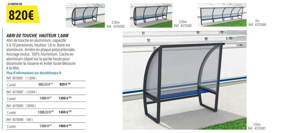 Abri De Touche Hauteur 1,60 M